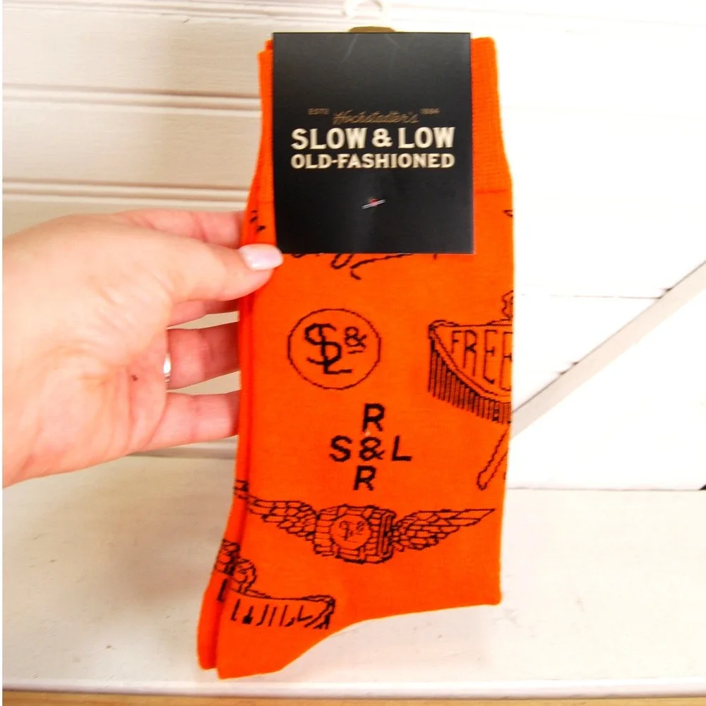 Men's sock‎ Hochstadter's Slow & Low custom socks Medium NWT